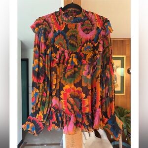 FARM Rio Colorful Floral Blouse